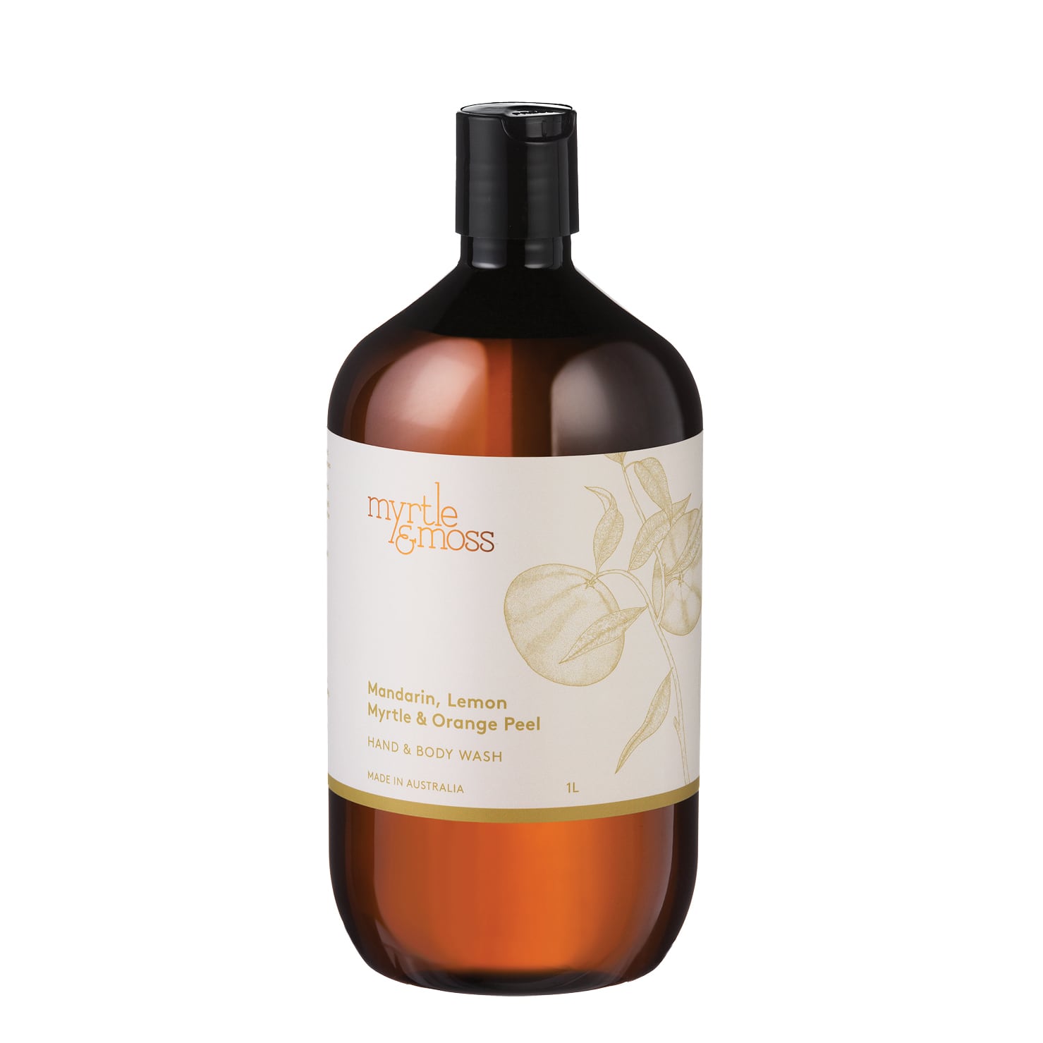 Myrtle & Moss Hand & Body Wash Refill Mandarin, Lemon Myrtle & Orange Peel 1L