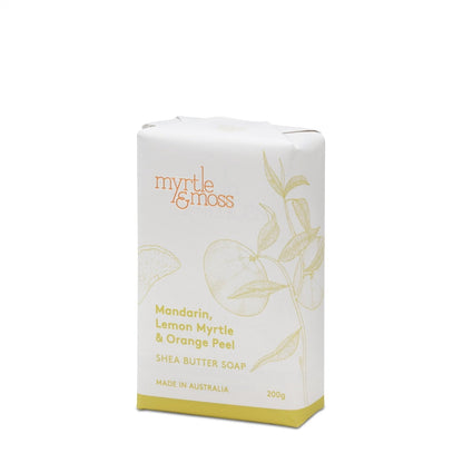 Myrtle & Moss Shea Butter Soap Mandarin, Lemon Myrtle & Orange Peel 200g