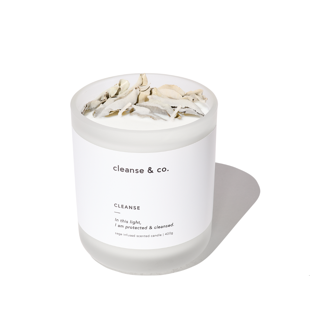 Cleanse & Co. Sage Cleanse Intention Candle 200g