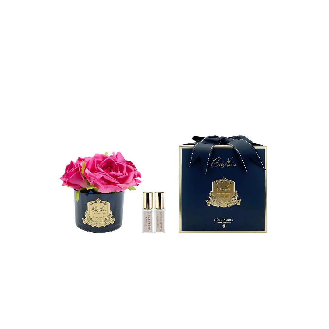 Côte Noire Perfumed Natural Touch 5 Roses - Black - Magenta