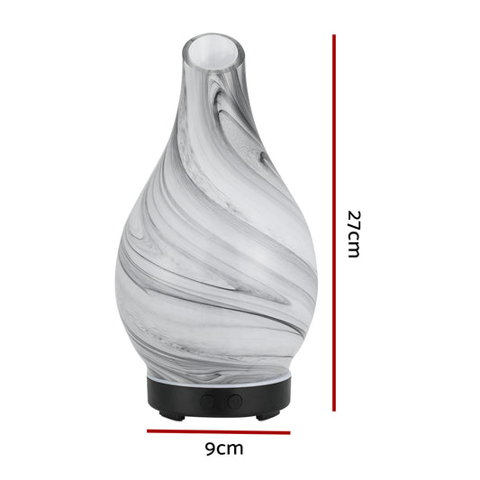Devanti Glass Aroma Diffuser 100mL – Black Marble
