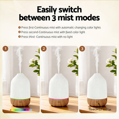 Devanti USB Aroma Diffuser 100mL – Light Wood