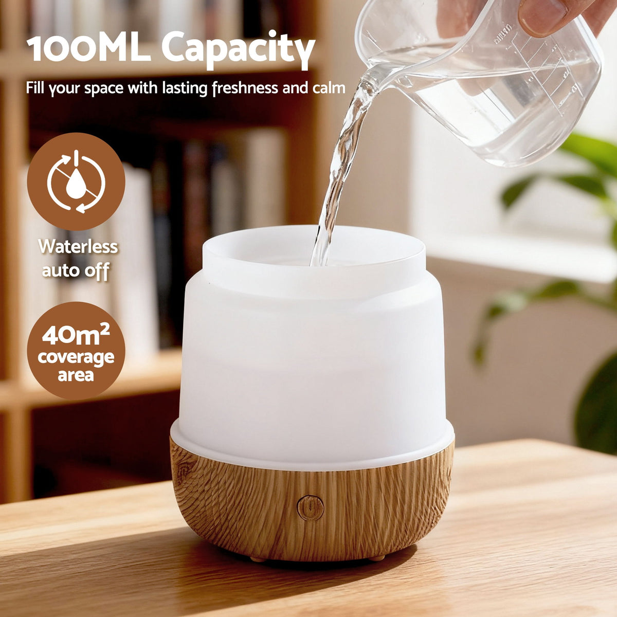 Devanti USB Aroma Diffuser 100mL – Light Wood