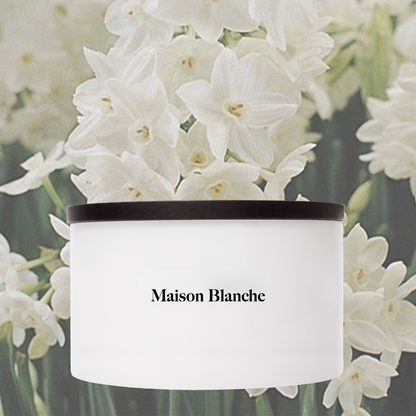Maison Blanche 002 Paperwhite & Clementine Deluxe Candle 800g – official Maison Blanche product image 3