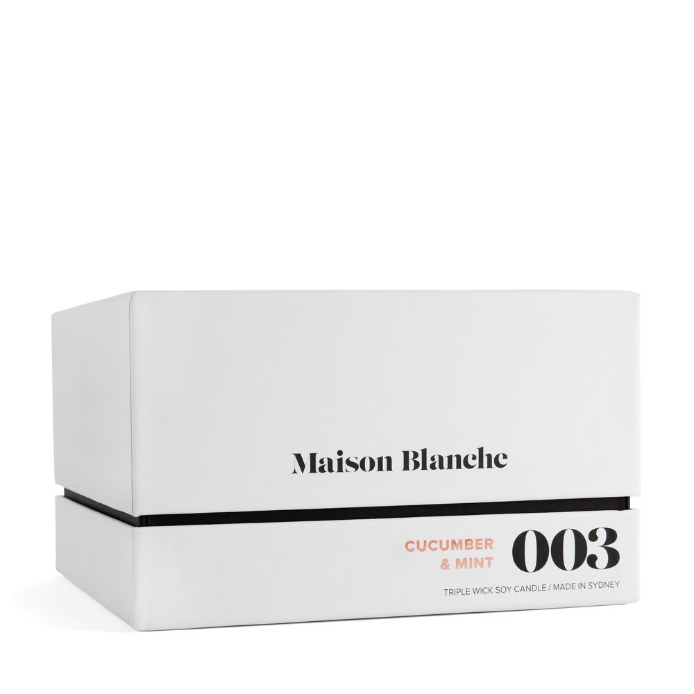 Maison Blanche 003 Cucumber & Mint Deluxe Candle 800g – official Maison Blanche product image 3