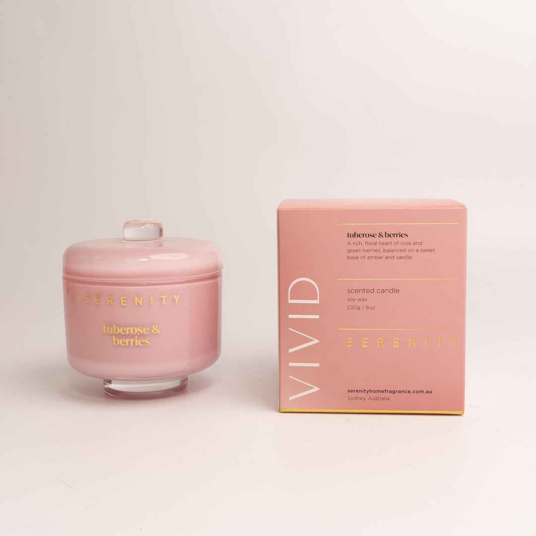 Serenity Tuberose & Berries Scented Candle 230g