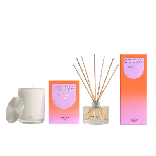 ECOYA Mandarin Gin Candle & Diffuser Bundle (valued $100)