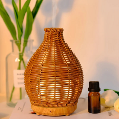 Elegant Portable Rattan Diffuser Ultrasonic Cool Mist