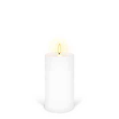 Enjoy Living Uyuni Nordic White Smooth Flameless Candle - Medium Pillar