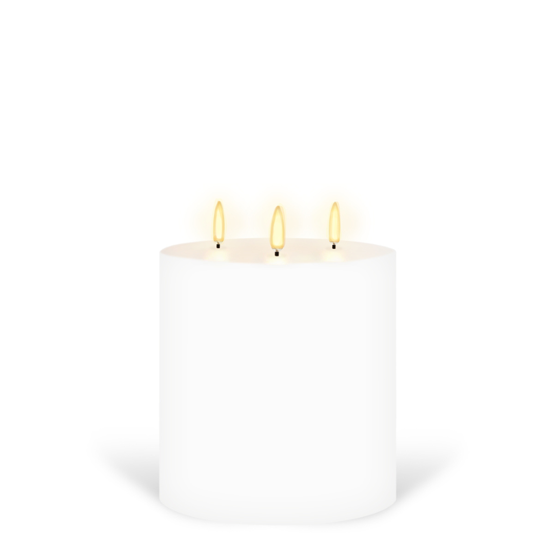 Enjoy Living Uyuni Nordic White Smooth Flameless Candle - Triple Wick