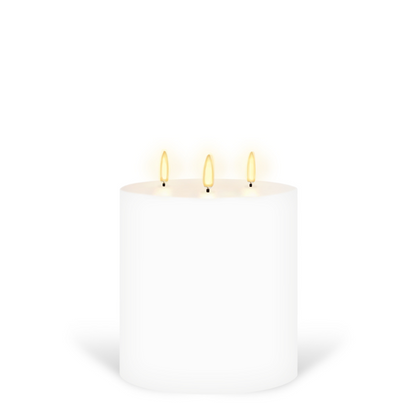 Enjoy Living Uyuni Nordic White Smooth Flameless Candle - Triple Wick