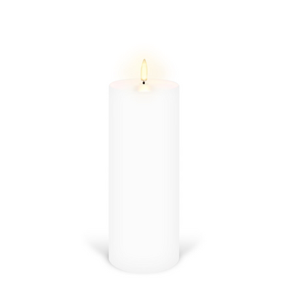 Enjoy Living Uyuni Nordic White Smooth Flameless Candle - Tall Pillar