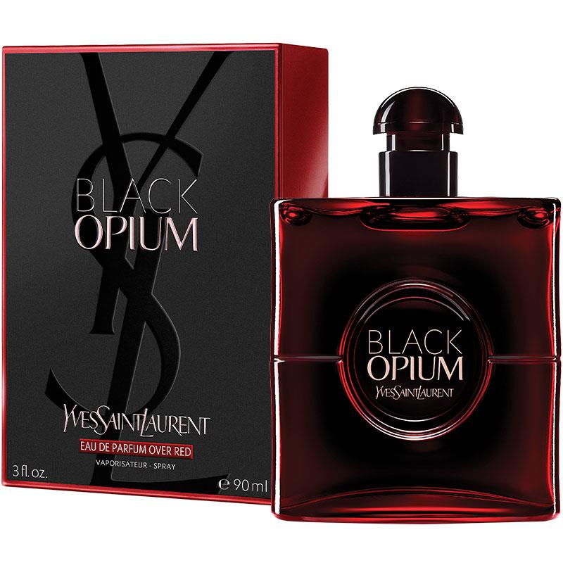 YSL Black Opium Over Red Eau de Parfum 90mL bottle and box