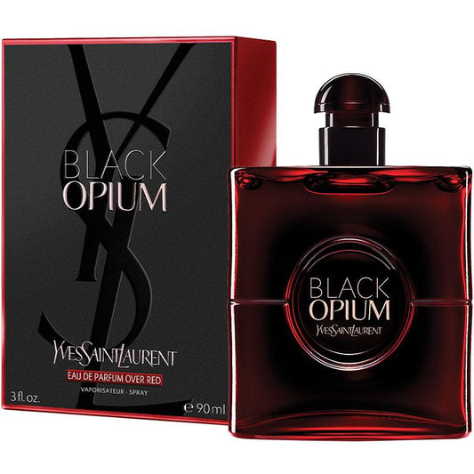 YSL Black Opium Over Red Eau de Parfum 90mL bottle and box