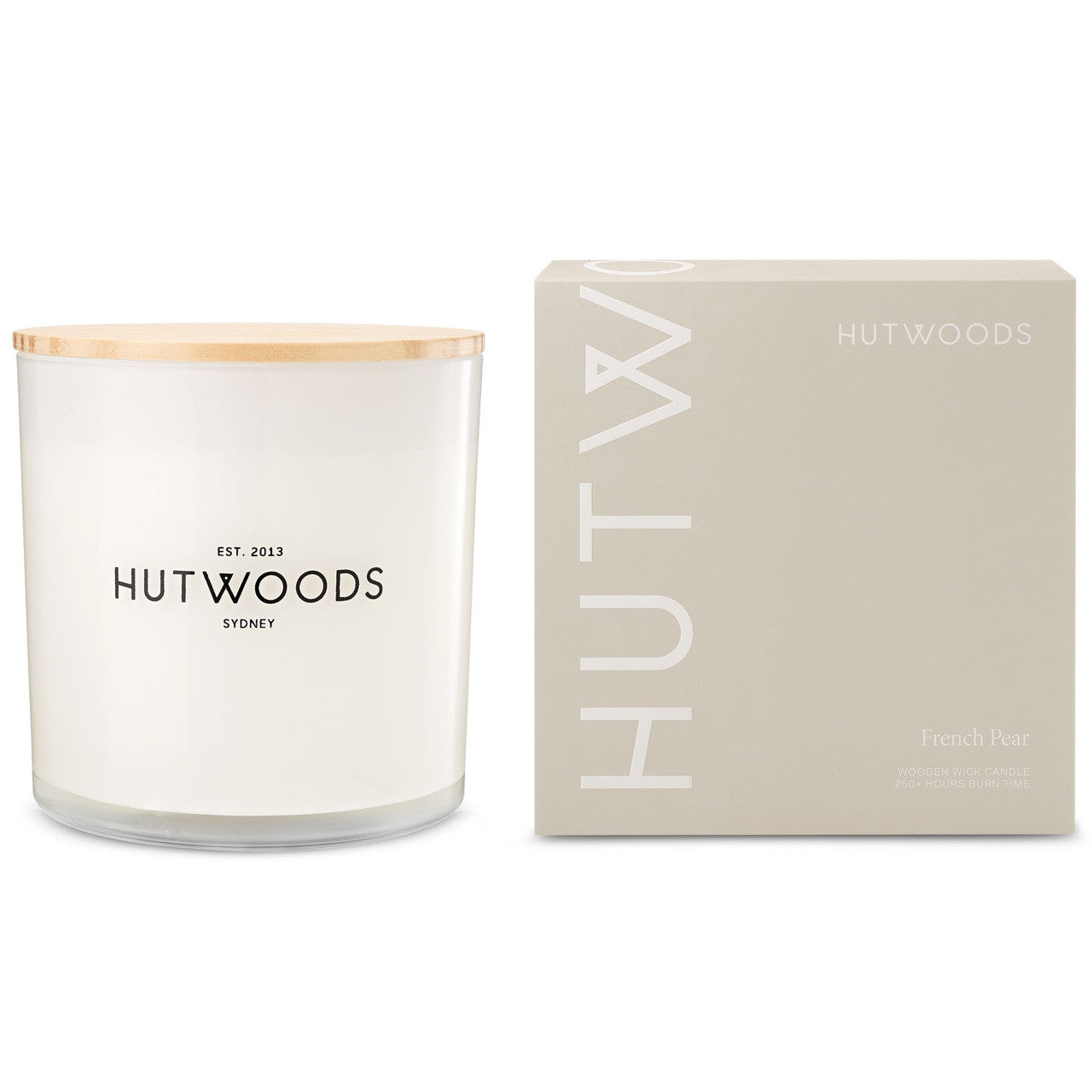 Hutwoods French Pear Candle Extra Large 250+ Hours Burn Time - The Gift Company