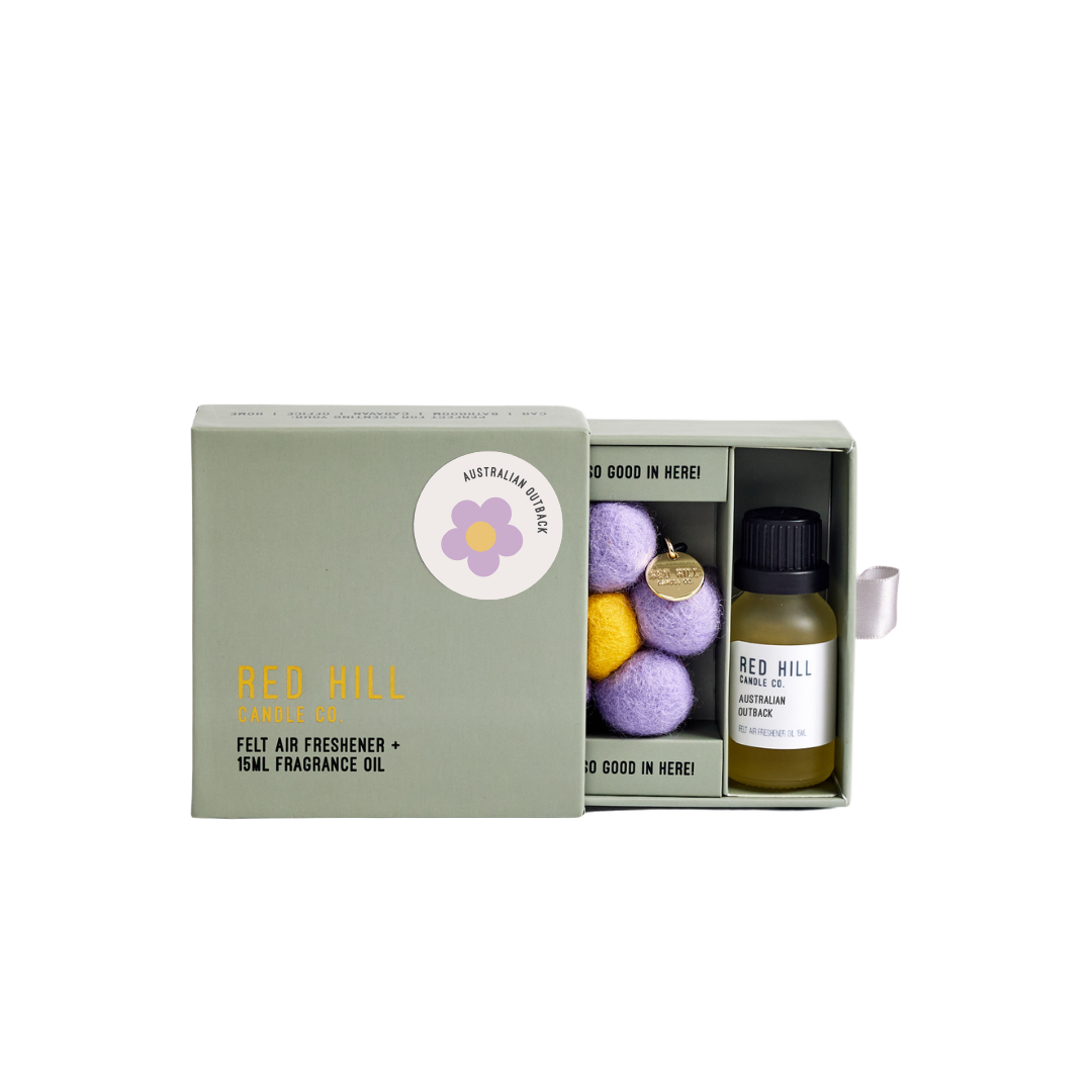 Red Hill Candle Co Australian Outback Felt Flower Air Freshener + 15mL Oil product image