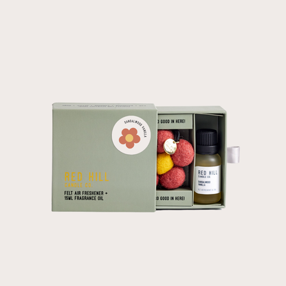 Red Hill Candle Co Sandalwood & Vanilla Felt Flower Air Freshener + 15mL Oil additional supplier image 2