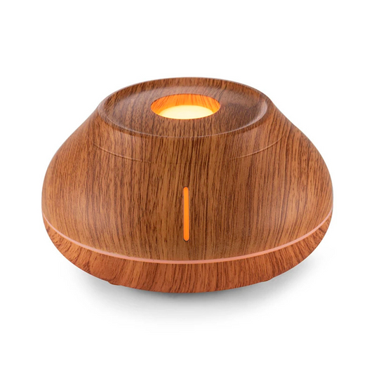Simulated Flame Wood Humidifier & Aromatherapy Diffuser