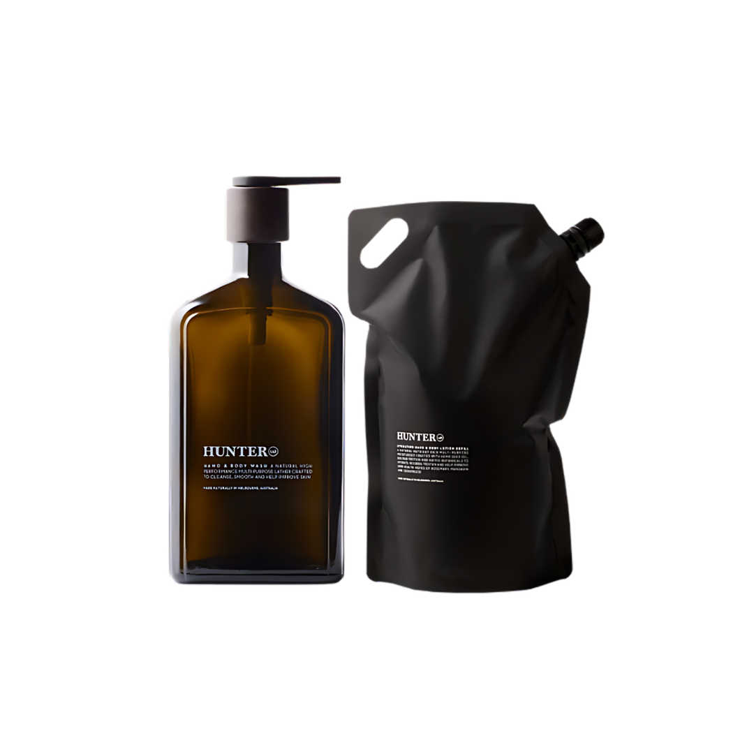 Hunter Lab Forever Kit (Reusable Glass Bottle - Hand & Body Wash)