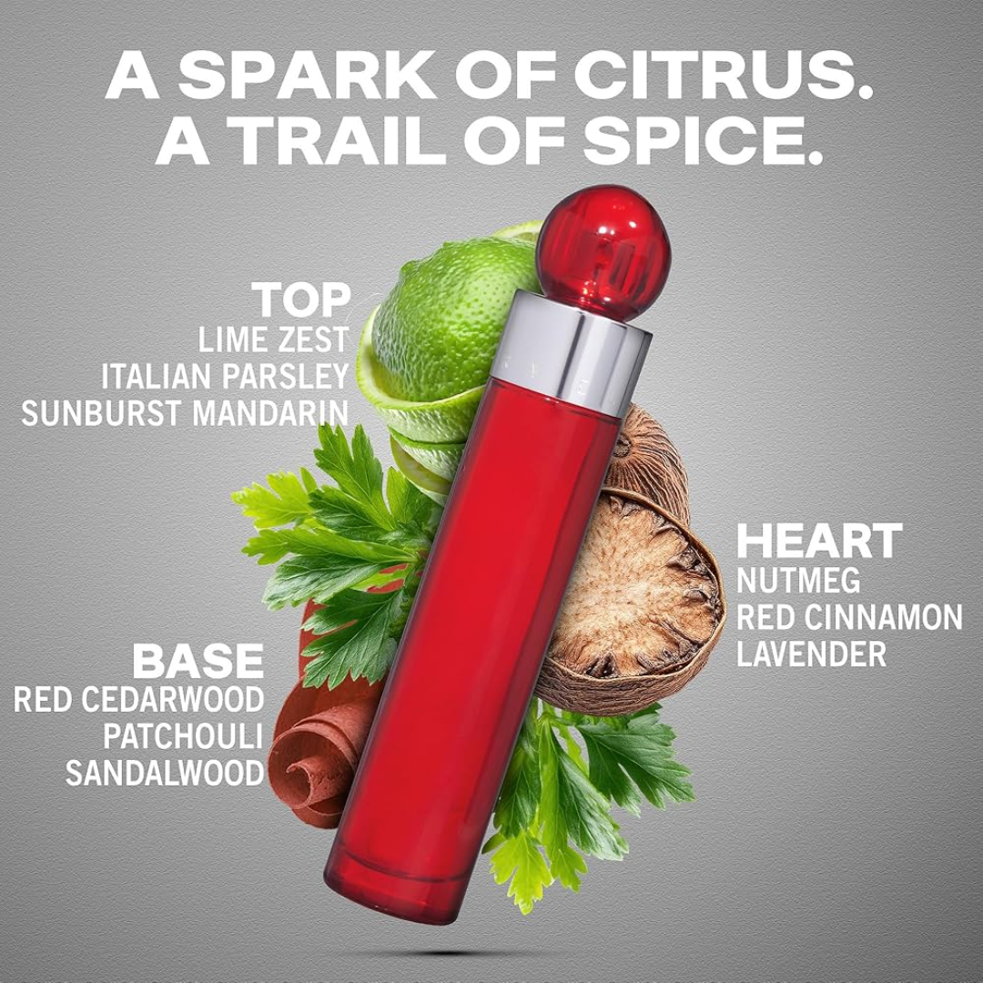 Perry Ellis 360 Red for Men Eau de Toilette 100mL - The Gift Company