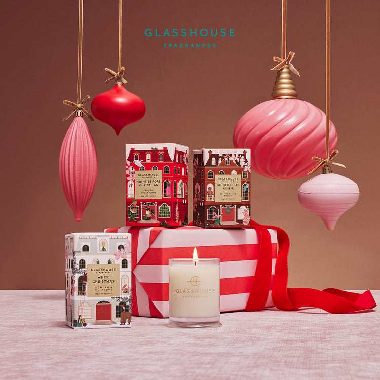 Glasshouse Fragrances Christmas Trio Candle 60g