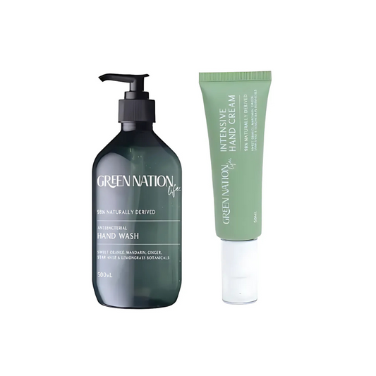 Green Nation Life - Antibacterial Hand Wash (500mL) & Intensive Hand Cream (50mL) Set