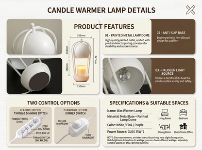 Hot Air Balloon Candle Warmer Lamp with Timer Options