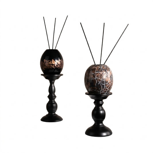 Mediterranean-Style Glass Reed Diffuser Vessel