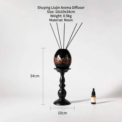 Mediterranean-Style Glass Reed Diffuser Vessel