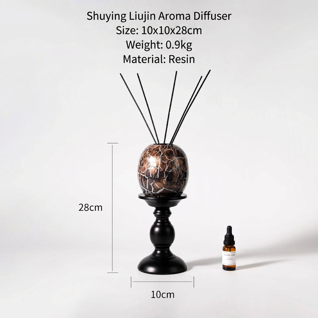 Mediterranean-Style Glass Reed Diffuser Vessel
