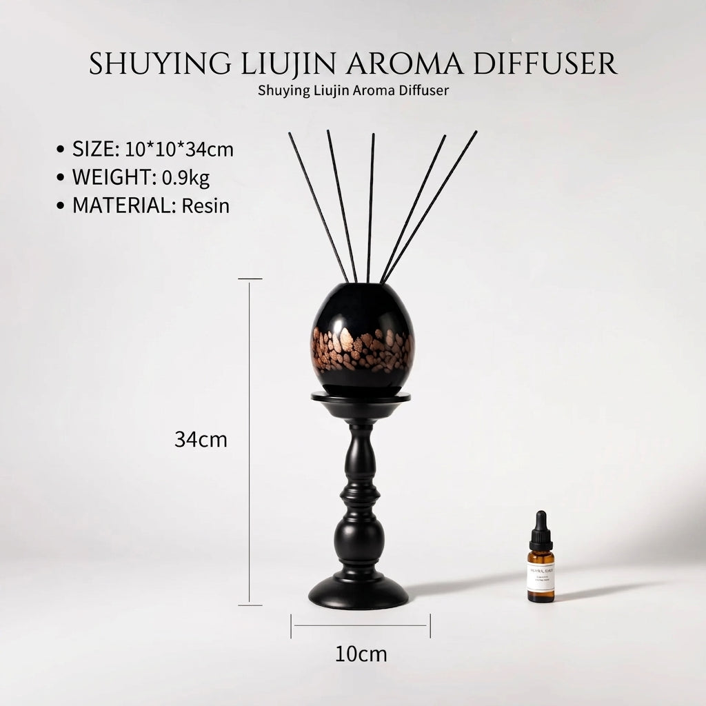 Mediterranean-Style Glass Reed Diffuser Vessel
