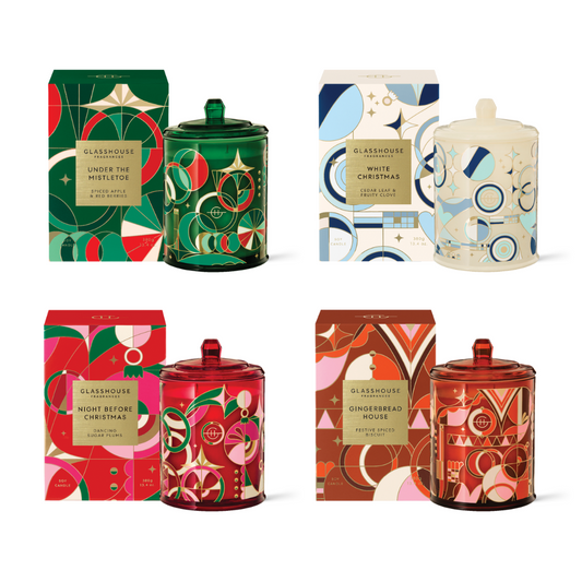 Glasshouse Fragrances Christmas Bundle - Candle 380g x 4 (worth $240)