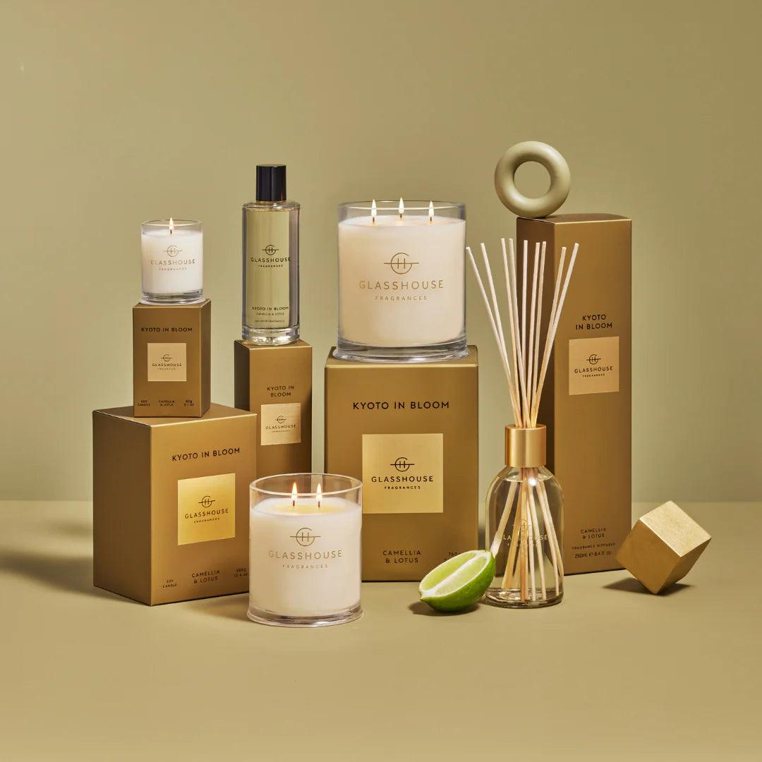 Glasshouse Fragrances Kyoto in Bloom Diffuser Bundle x 3 (worth $165)