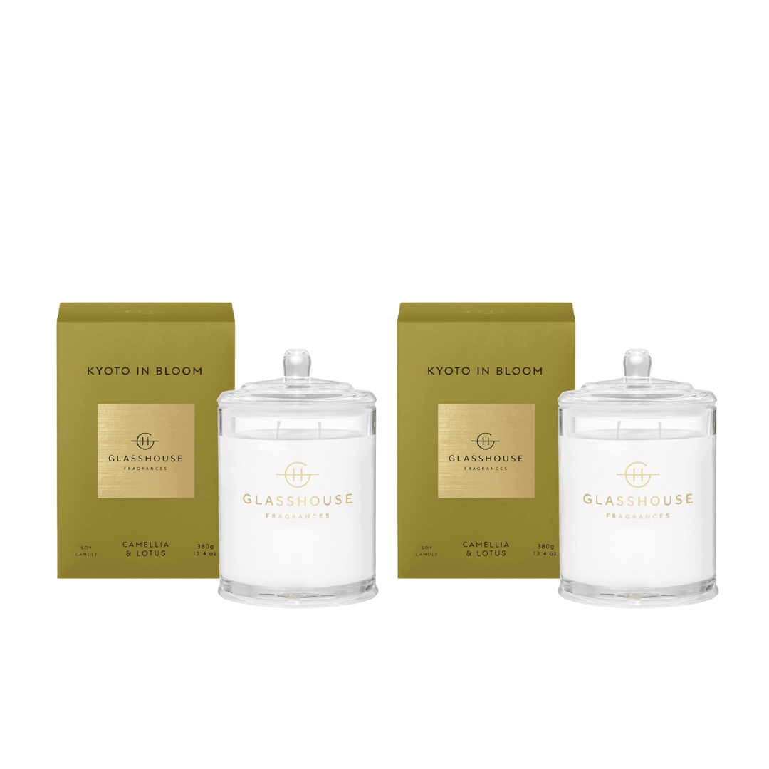 Glasshouse Fragrances Kyoto in Bloom Candle 380g Bundle x 2