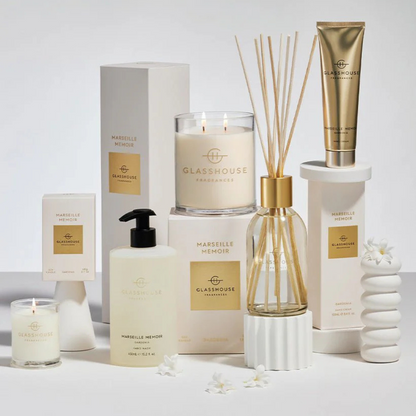 Glasshouse Fragrances Marseille Memoir Candle 380g & Diffuser 250mL Bundle (worth $110)
