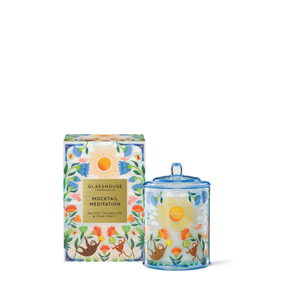 Glasshouse Fragrances Mocktail Meditation Salted Cucamelon & Starfruit Triple Scented Soy Candle 380g