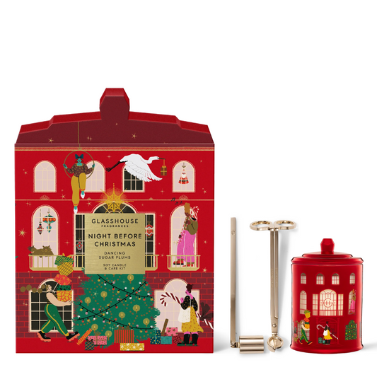 Glasshouse Fragrances Night Before Christmas Candle & Care Kit