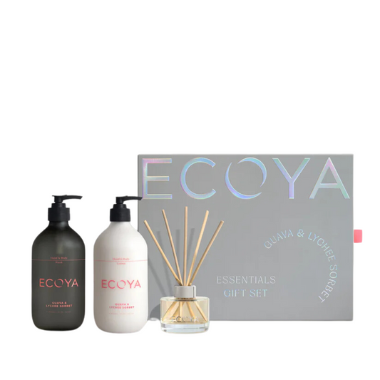 ECOYA Guava & Lychee Sorbet Essentials Gift Set Holiday Collection