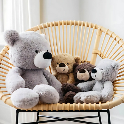 Gund Fuzzy Teddy Bear: Gray