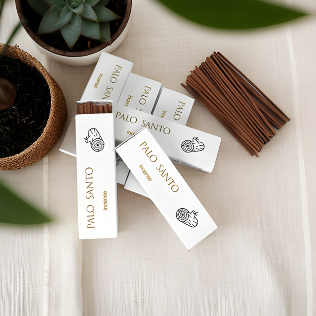 High-Grade Palo Santo Incense 30 Sticks White Sage, Cedar & Coffee Natural Aromatherapy