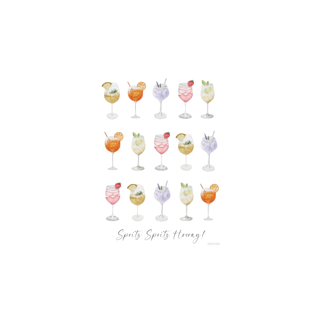 Zjoosh Spritz Hooray Tea Towel