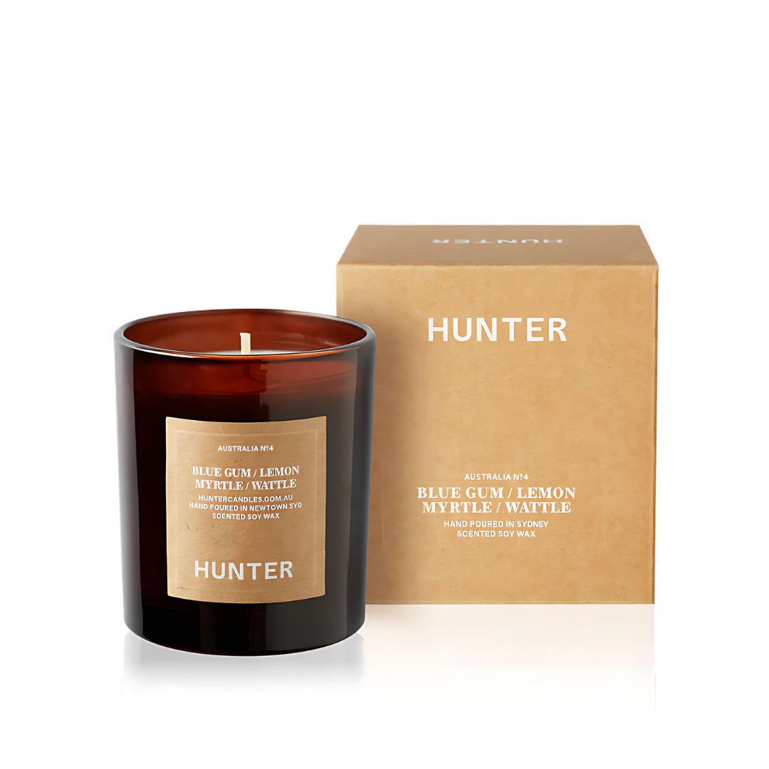 Hunter Blue Gum, Lemon Myrtle, Wattle Soy Candle - Australia