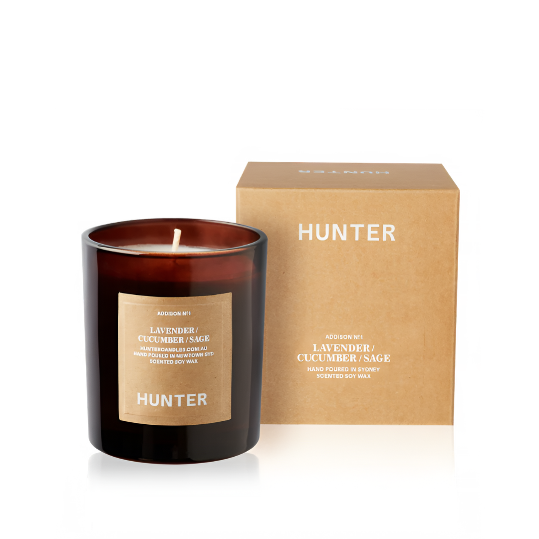 Hunter Lavender, Cucumber, Sage Soy Candle - Addison