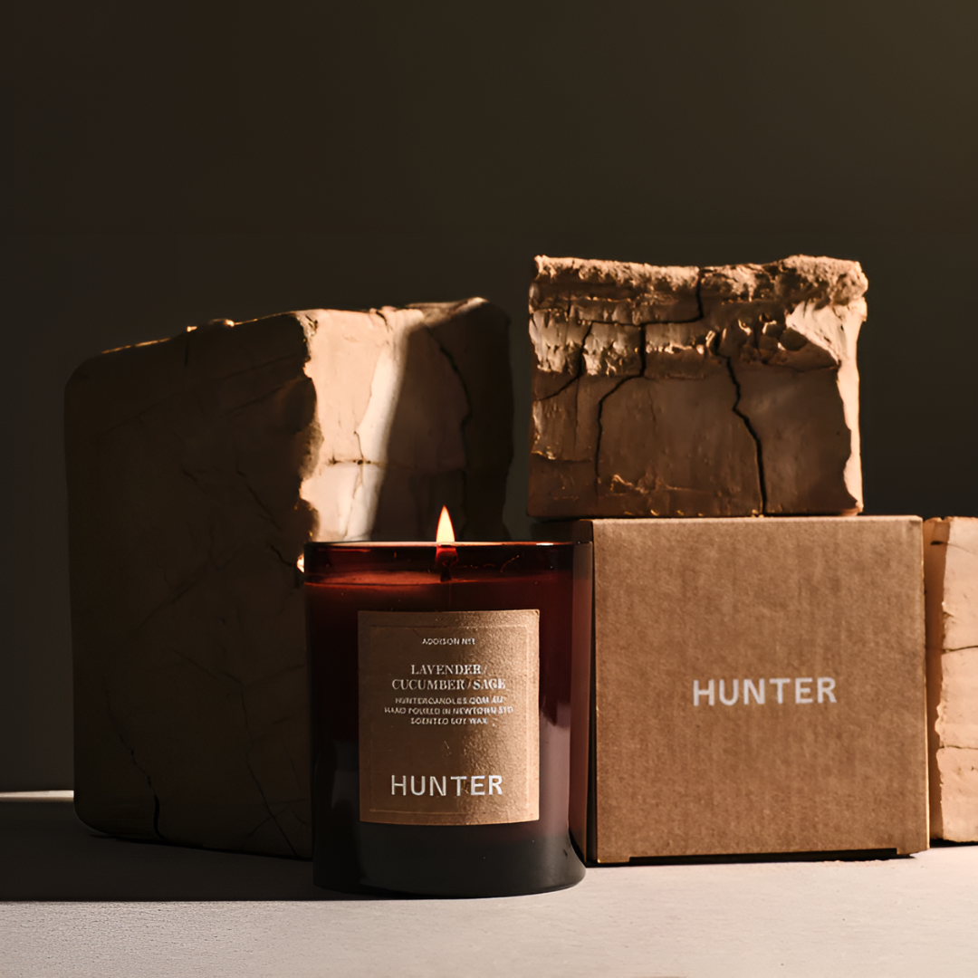 Hunter Lavender, Cucumber, Sage Soy Candle - Addison