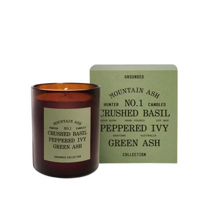 Hunter No. 1 Crushed Basil, Peppered Ivy, Green Ash Soy Candle - Mountain Ash