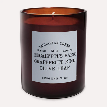 Hunter No. 4 Eucalyptus Bark, Grapefruit Rind, Olive Leaf Soy Candle - Tasmanian Creek