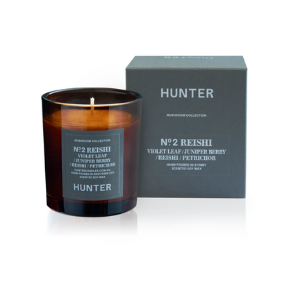 Hunter No. 2 REISHI MUSHROOM, VIOLET LEAF, JUNIPER BERRY & PETRICHOR Soy Candle