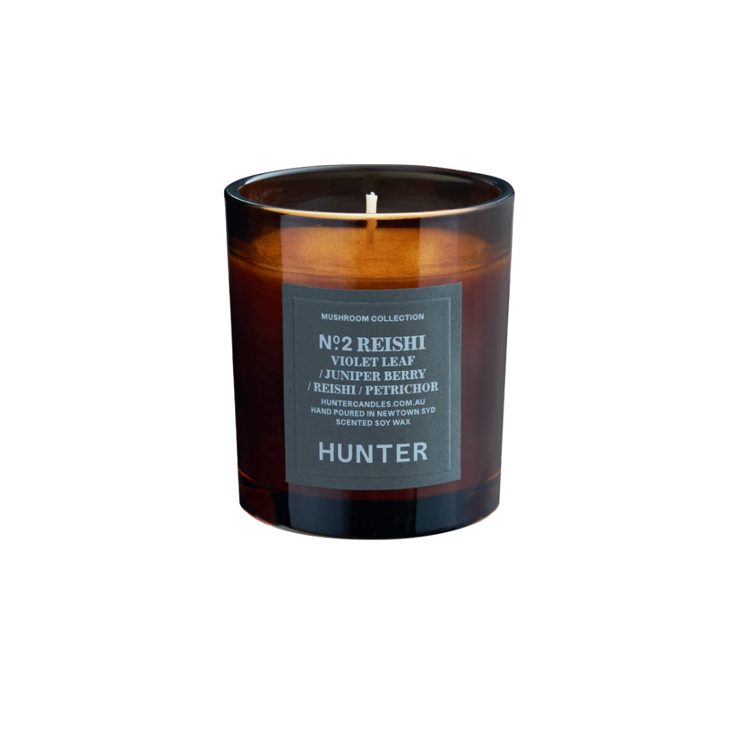 Hunter No. 2 REISHI MUSHROOM, VIOLET LEAF, JUNIPER BERRY & PETRICHOR Soy Candle