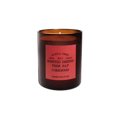 Hunter No. 3 Acacia Tree Soy Candle Honeyed Greens, Tree Sap, Corkwood