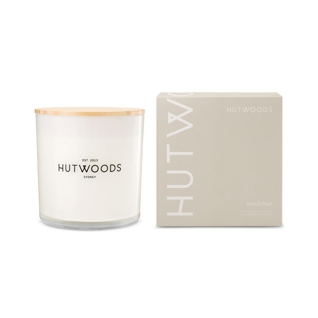 Hutwoods French Pear Candle Extra Large 250+ Hours Burn Time
